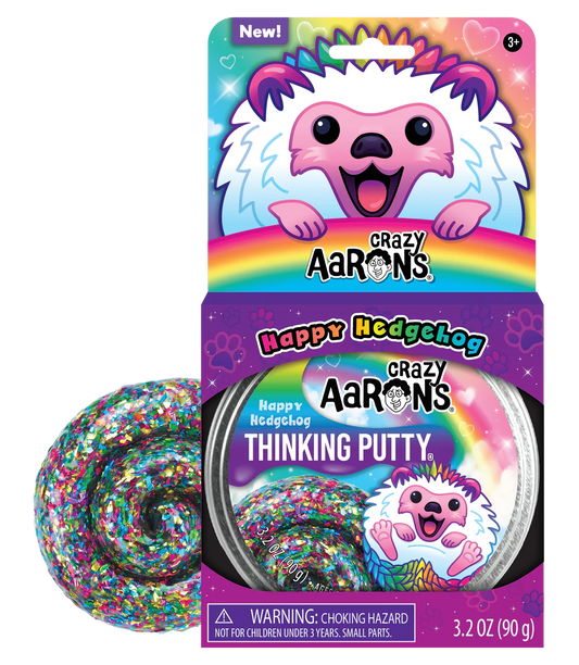 Happy Hedgehog Putty Pets- Full Size 4" Thinking Putty Tin