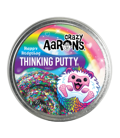 Happy Hedgehog Putty Pets- Full Size 4" Thinking Putty Tin