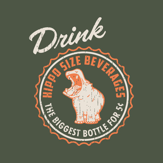 Hippo Size® Beverage- Texan Size Drink Tee