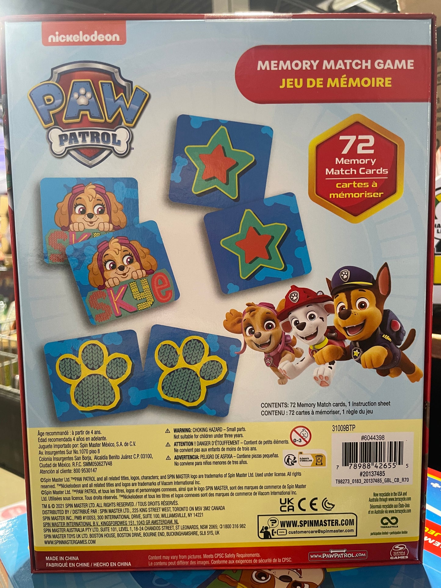 Paw Patrol Memory Match Game