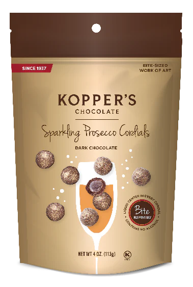 Kopper's Sparkling Prosecco Cordials- 4oz Pouch