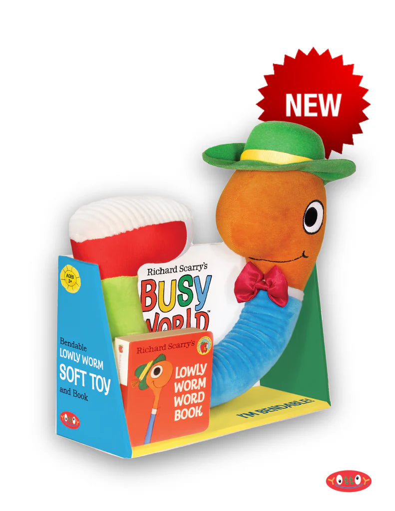 Lowly Worm- Soft Toy with Book