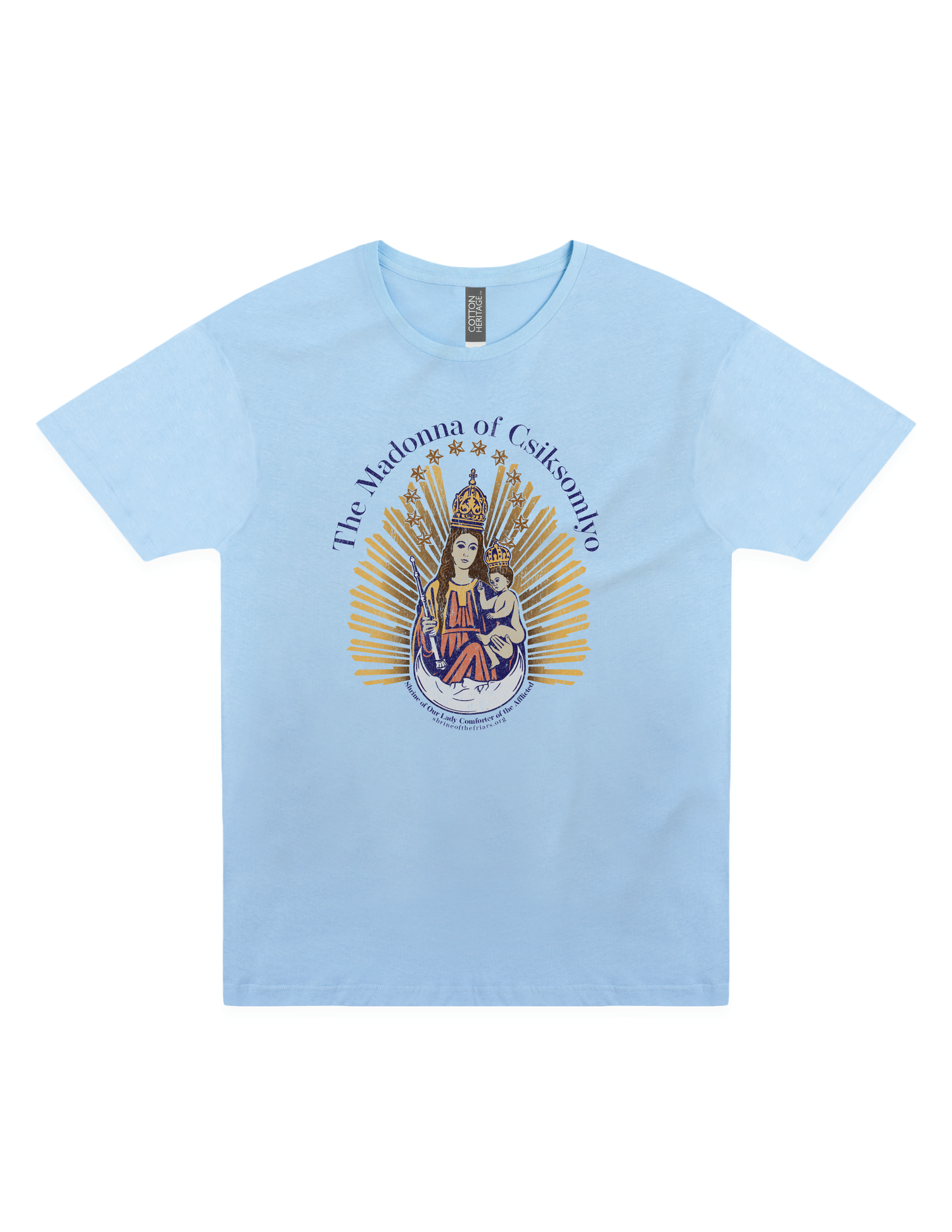 madonna of csiksomlyo shrine of our lady comforter of the afflicted catholic religious graphic t shirt unisex faith apparel