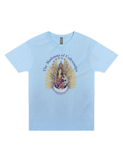 madonna of csiksomlyo shrine of our lady comforter of the afflicted catholic religious graphic t shirt unisex faith apparel