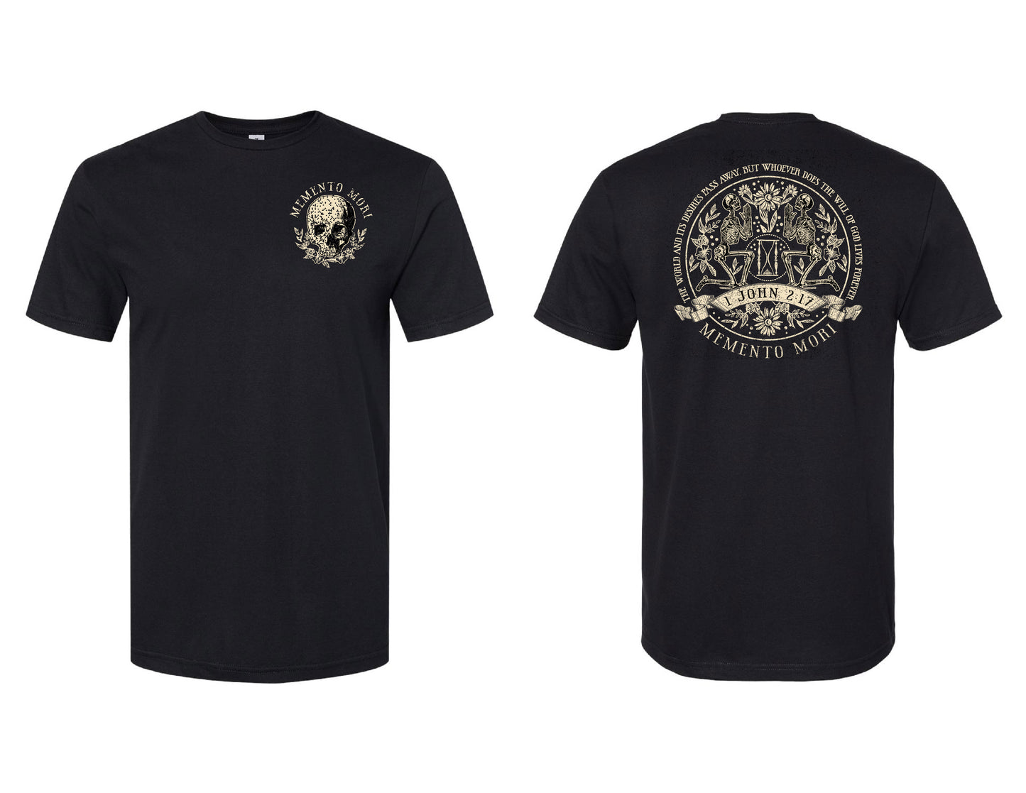 Memento Mori | 1 John 2:17 | Floral Skeleton Unisex Shirt