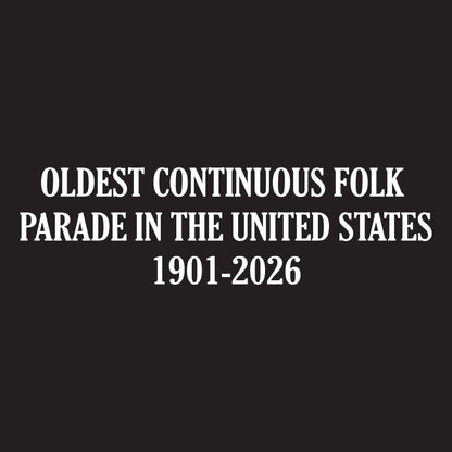 Mummers 125 years of Struttin' vintage graphic t-shirt back artwork Philadelphia parade heritage tee