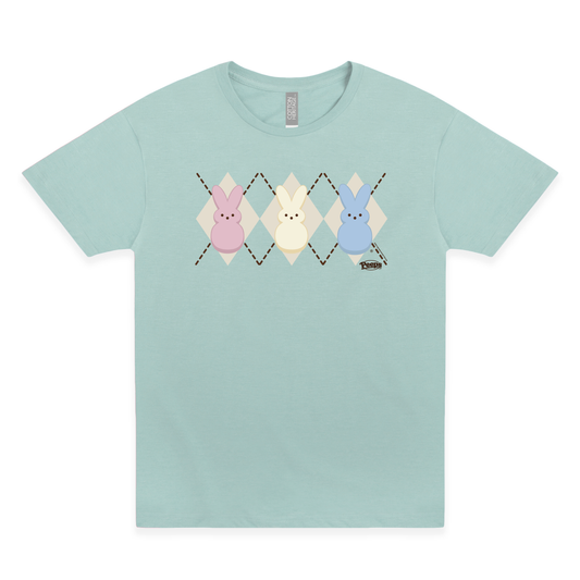 PEEPS® Seafoam Vintage Argyle Tee - PREORDER