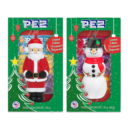 PEZ Santa and Snowman Ornament