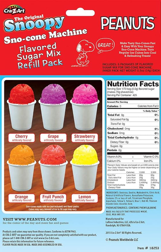 Snoopy Sno Cone Maker Refill Kit