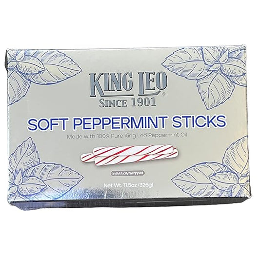 King Leo Soft Sticks Peppermint Silver Gift Box