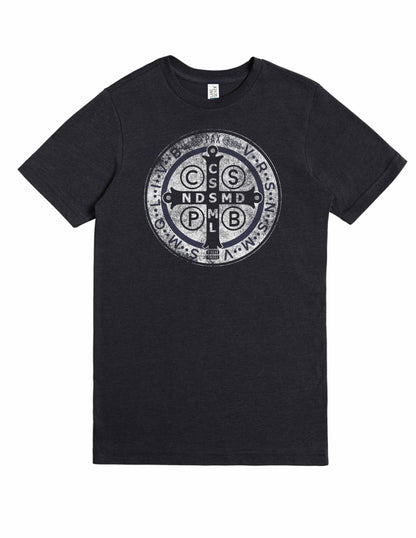The Medal of Saint Benedict Unisex Shirt - Heather Black