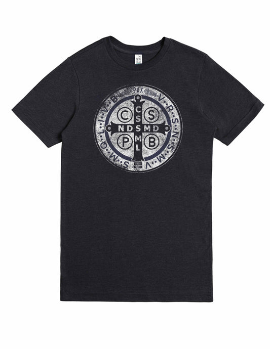 The Medal of Saint Benedict Unisex Shirt - Heather Black