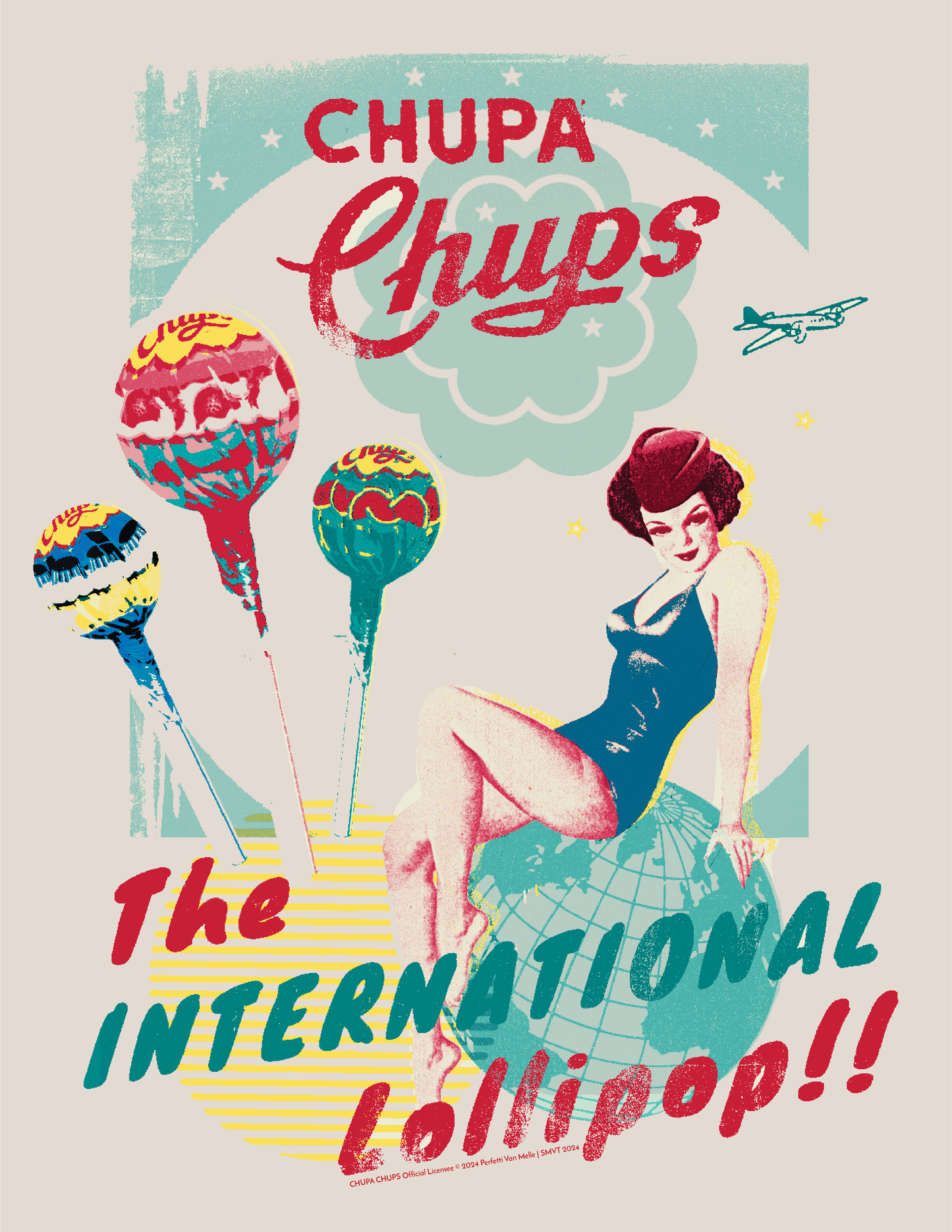 Chupa Chups Vintage International Lollipop Pin-Up Tee