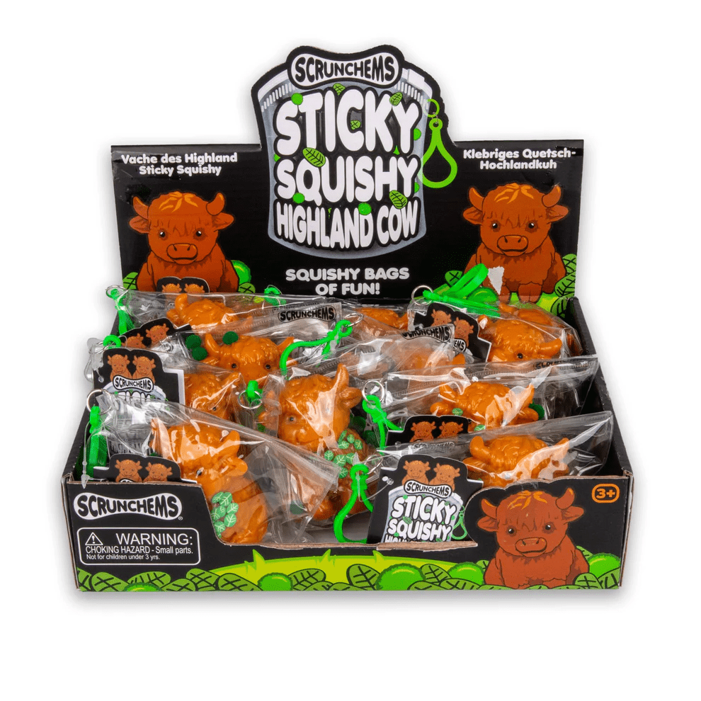 Showcase - Scrunchems® Sticky Squishy Highland Cow Fidget Toy (1pc)