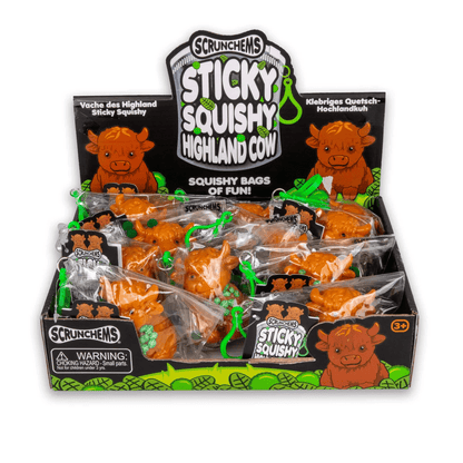 Showcase - Scrunchems® Sticky Squishy Highland Cow Fidget Toy (1pc)
