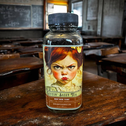Getting Sassy Vintage Tantrum Child Sassafras root beer Tea