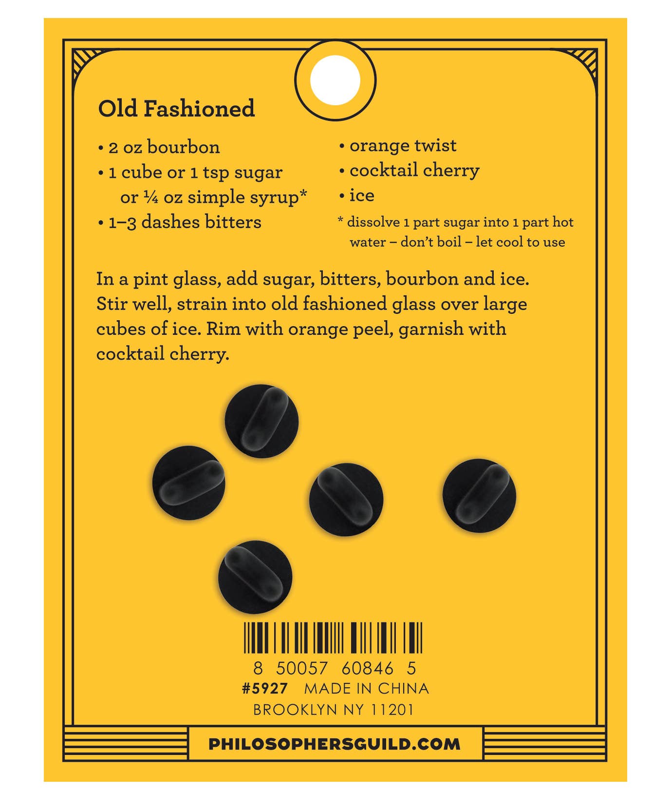 Old Fashioned Cocktail Pin Set