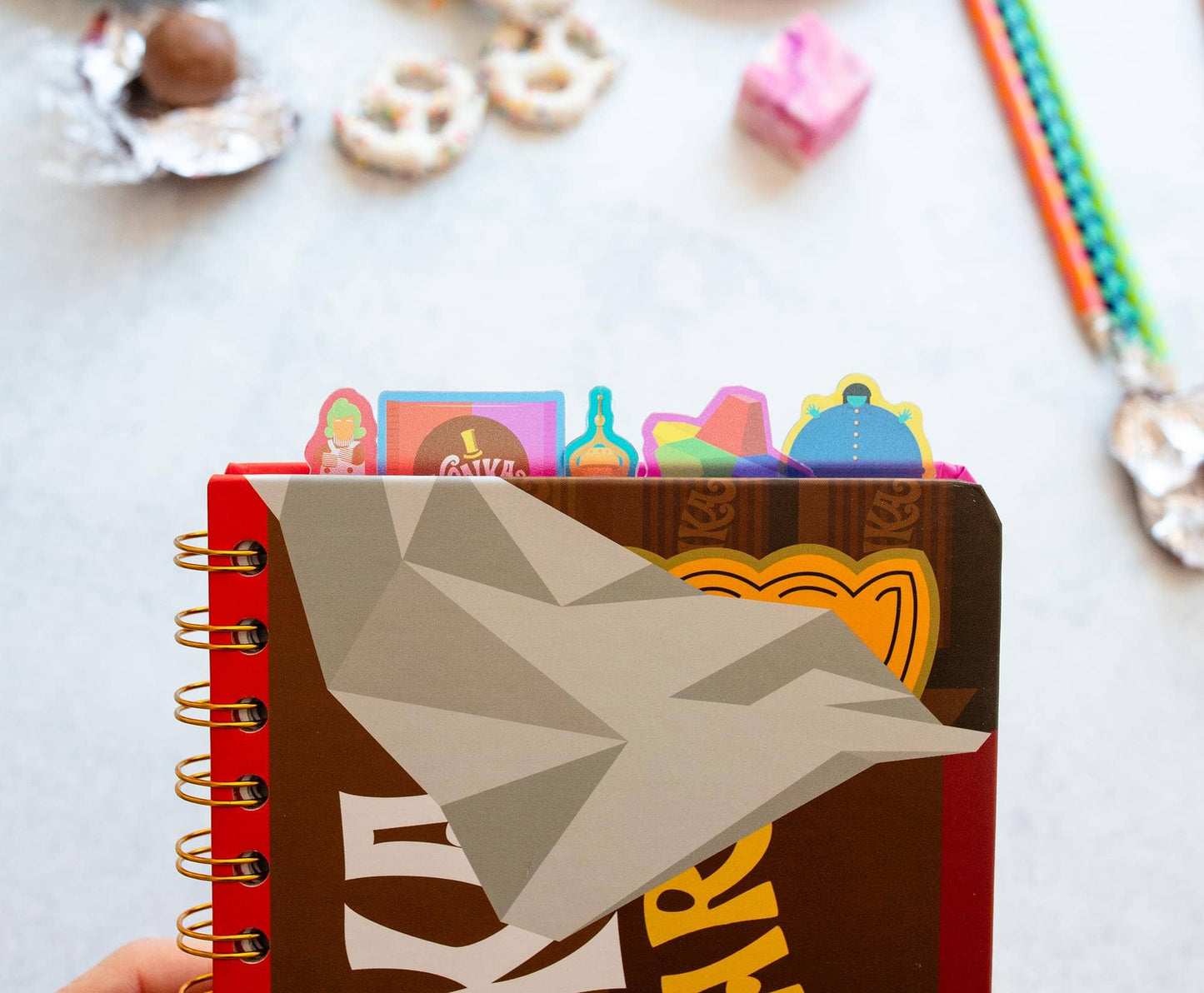 Toynk - Willy Wonka Bar 5-Tab Spiral Notebook With 75 Sheets