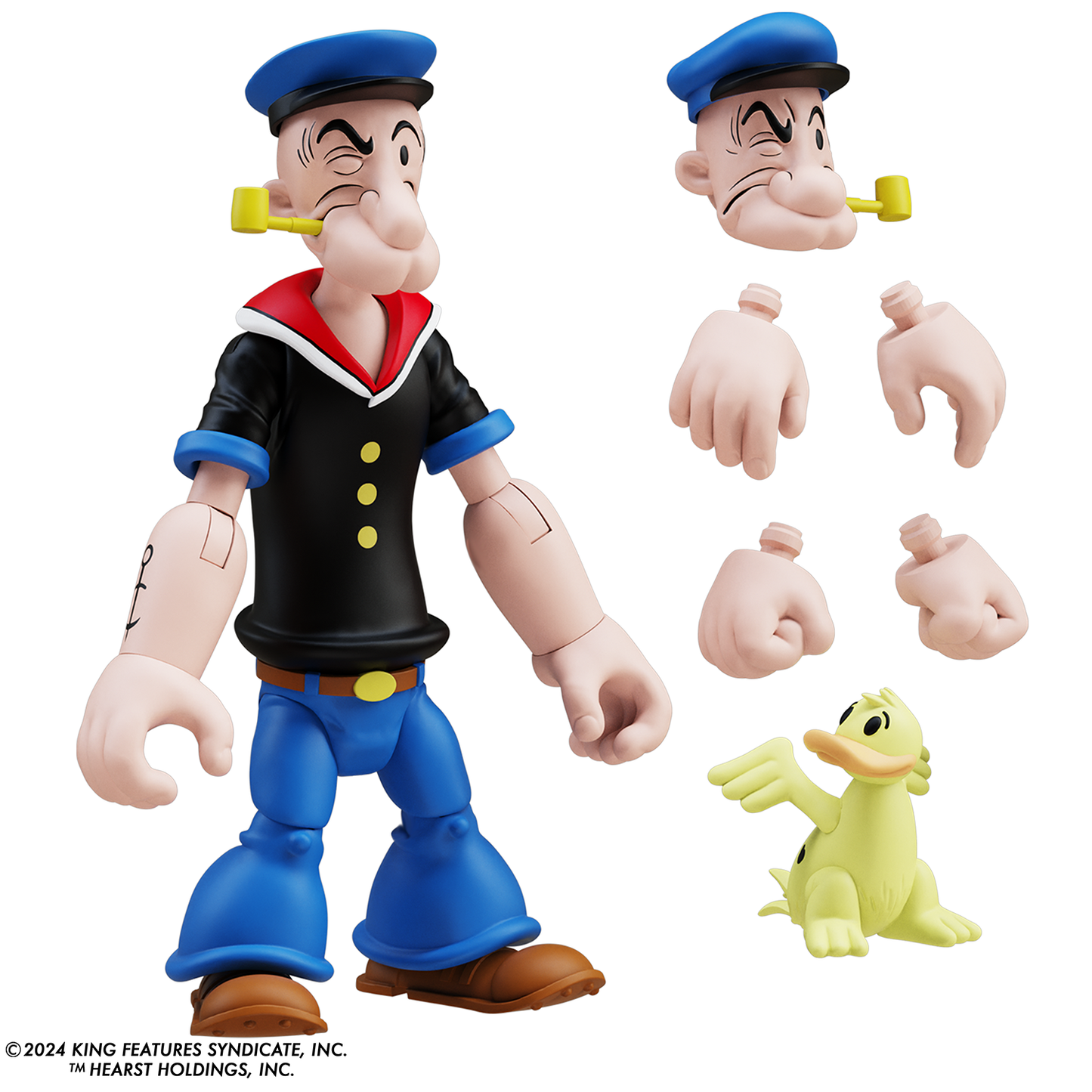 Boss Fight Studio: Action Figures and Collectibles - Popeye Classics Action Figure: Popeye 1st Appearance - black shirt
