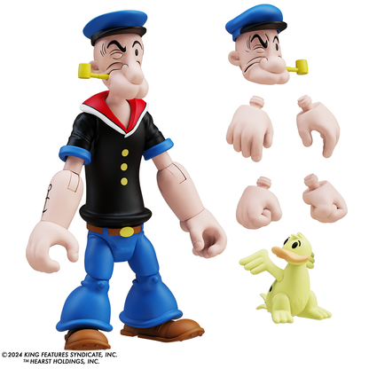 Boss Fight Studio: Action Figures and Collectibles - Popeye Classics Action Figure: Popeye 1st Appearance - black shirt