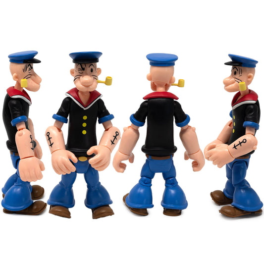 Boss Fight Studio: Action Figures and Collectibles - Popeye Classics Action Figure: Popeye 1st Appearance - black shirt