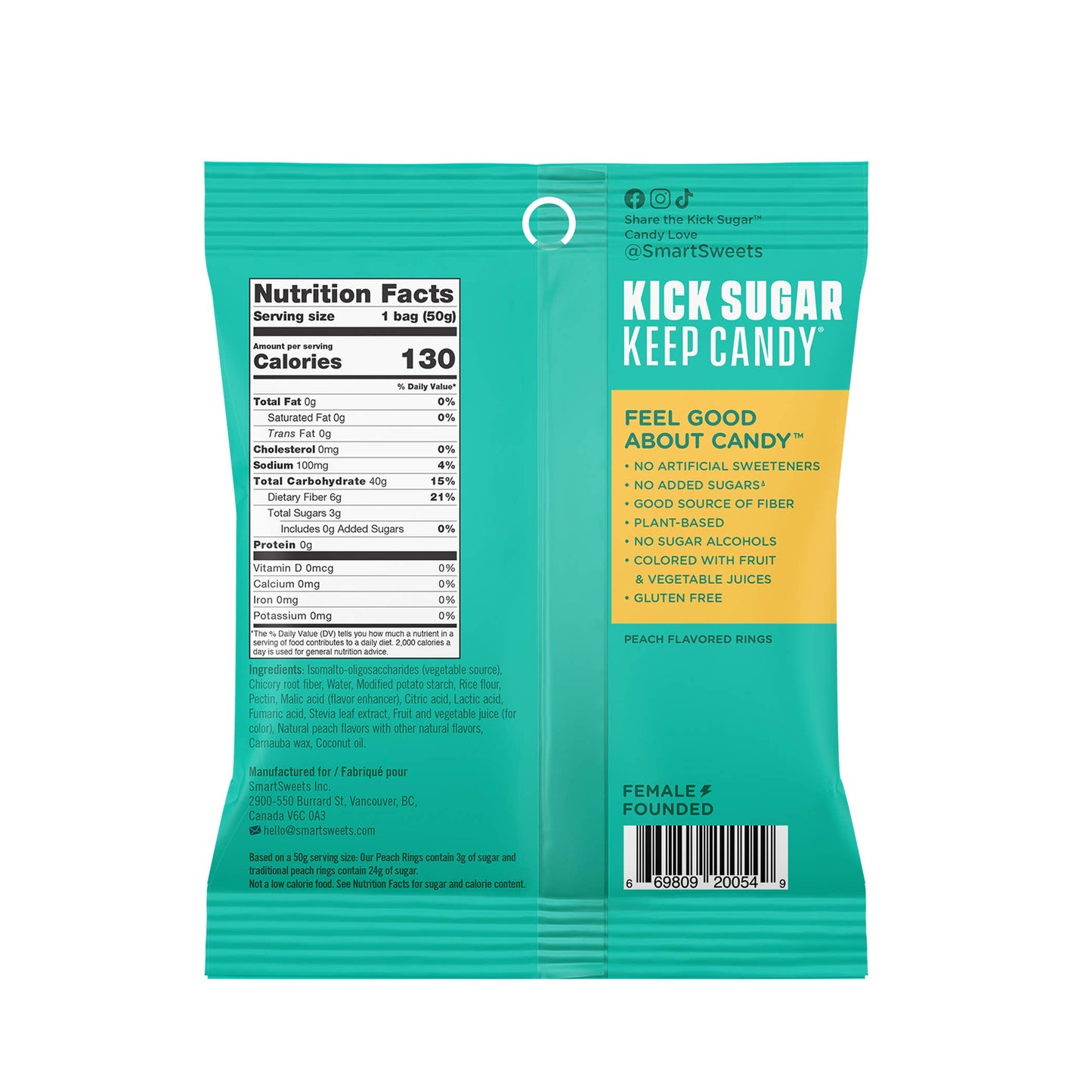 Smart Sweets Peach Rings Candy