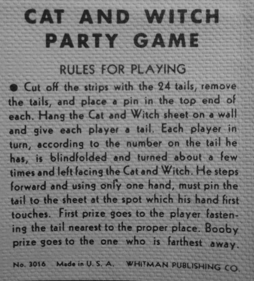 Witch and Cat Party Game (like Pin the Tail on the Donkey)