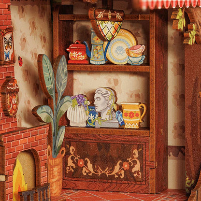 DIY Book Nook Kit: Squirrel Collector with Dust Cover