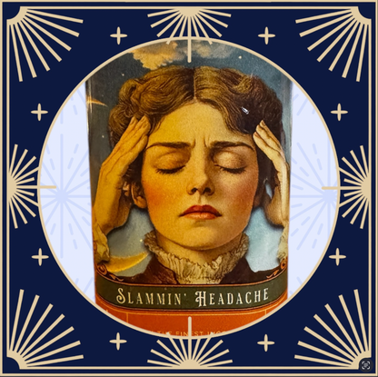 Slammin' Headache Loose Leaf Tea glass jar supports head pai