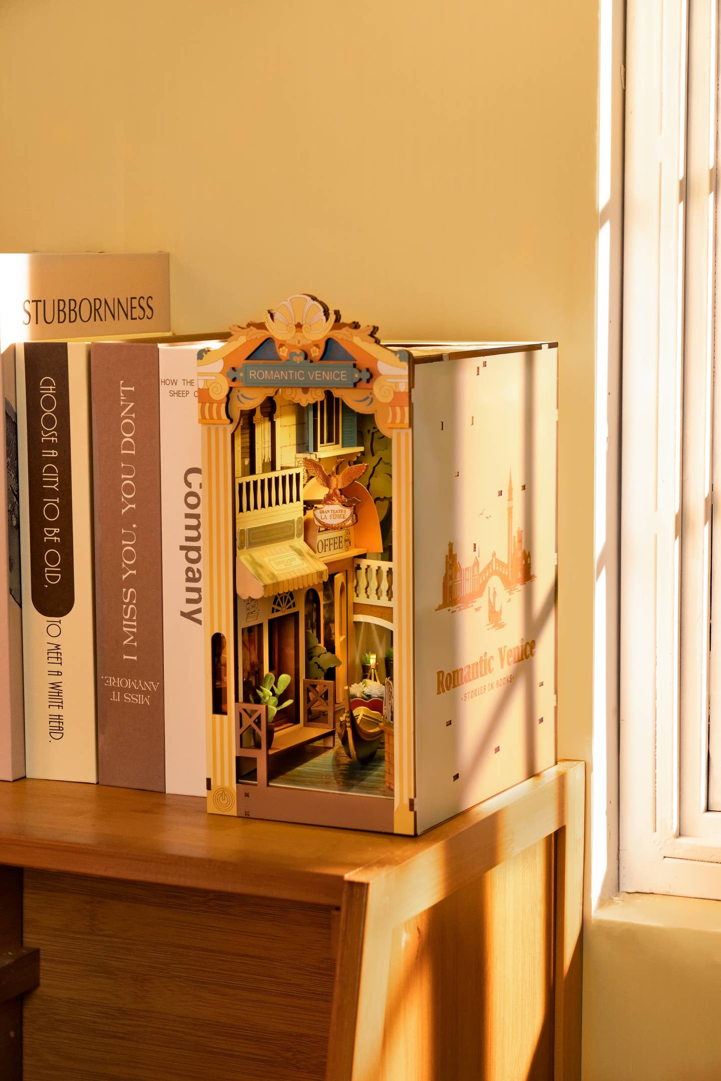 DIY Book Nook Kit: Romantic Venice with Dust Cover