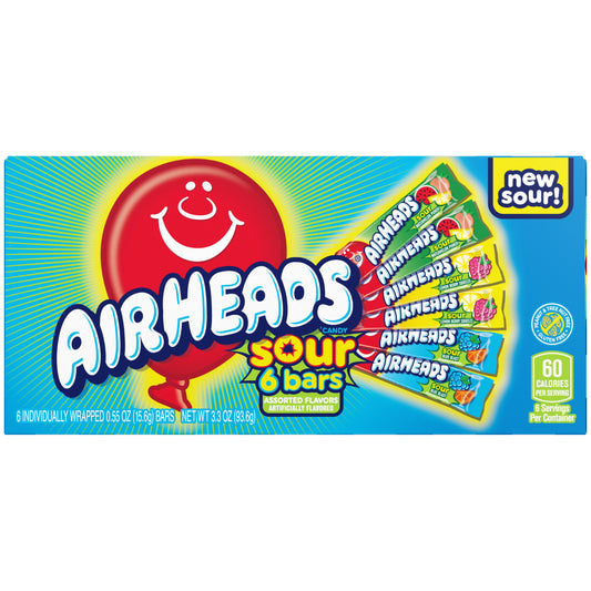 Airheads Theater Box Assorted Sours 3.3oz