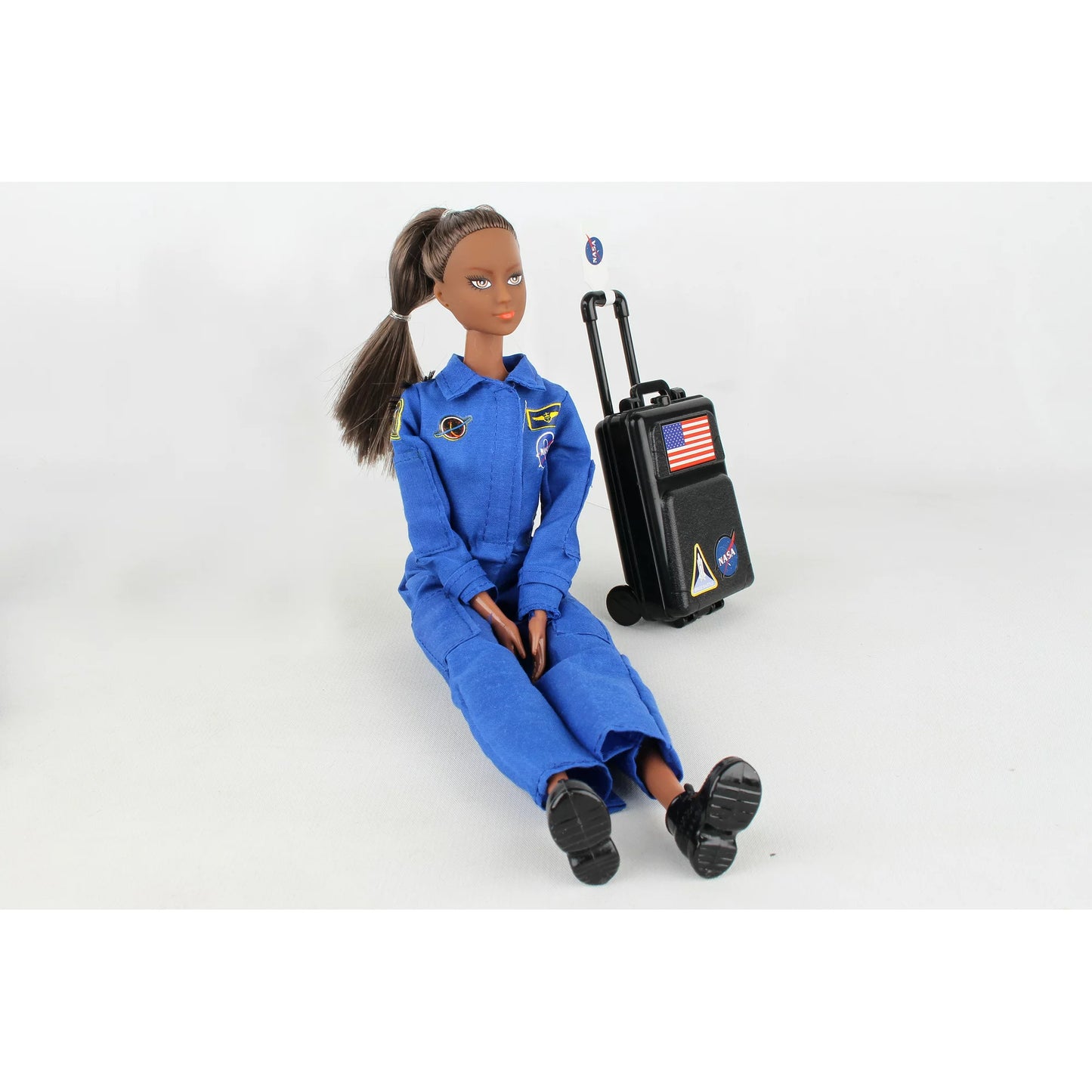 Astronaut Doll Female In Blue Suit In Box (African American)
