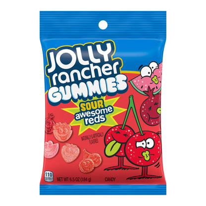 Jolly Rancher Gummies Sour Awesome Reds Peg Bag 6.5oz