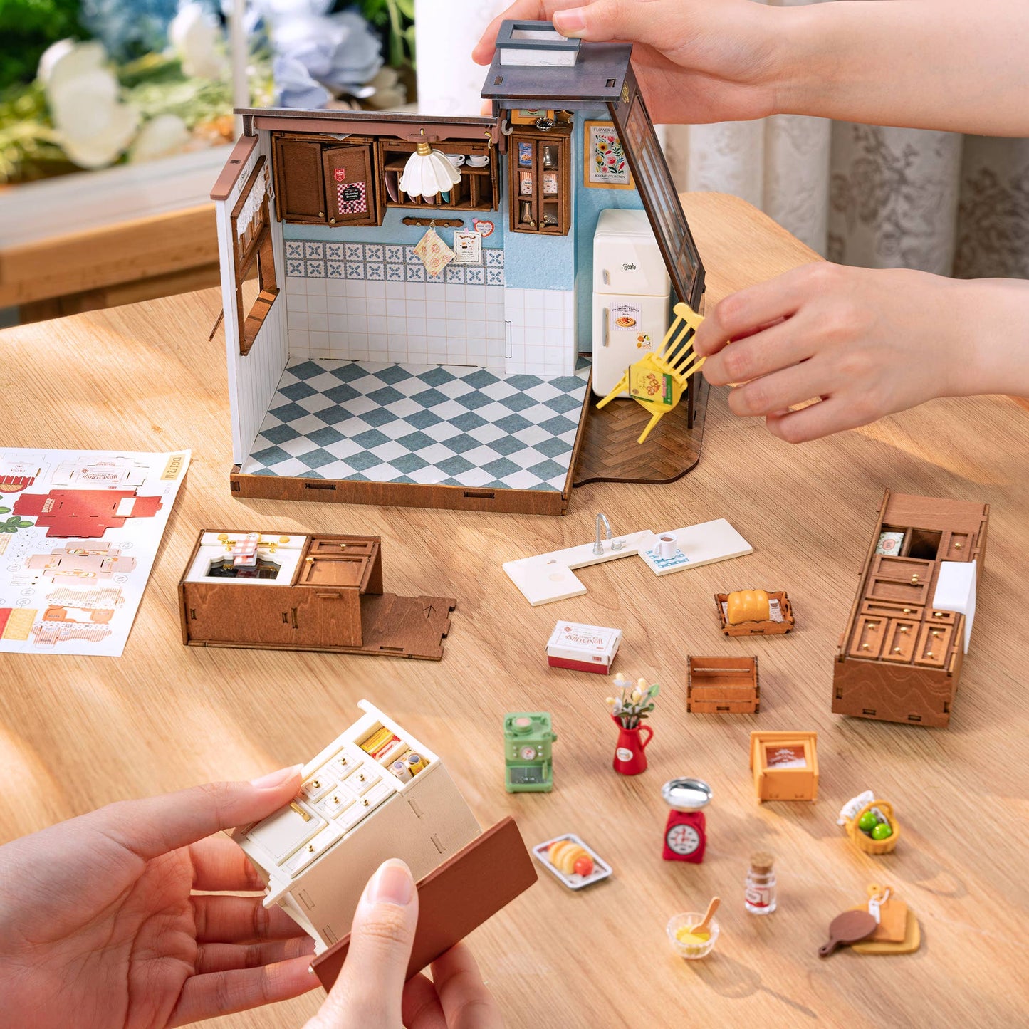 DIY Miniature House Kit: Baking Kitchen