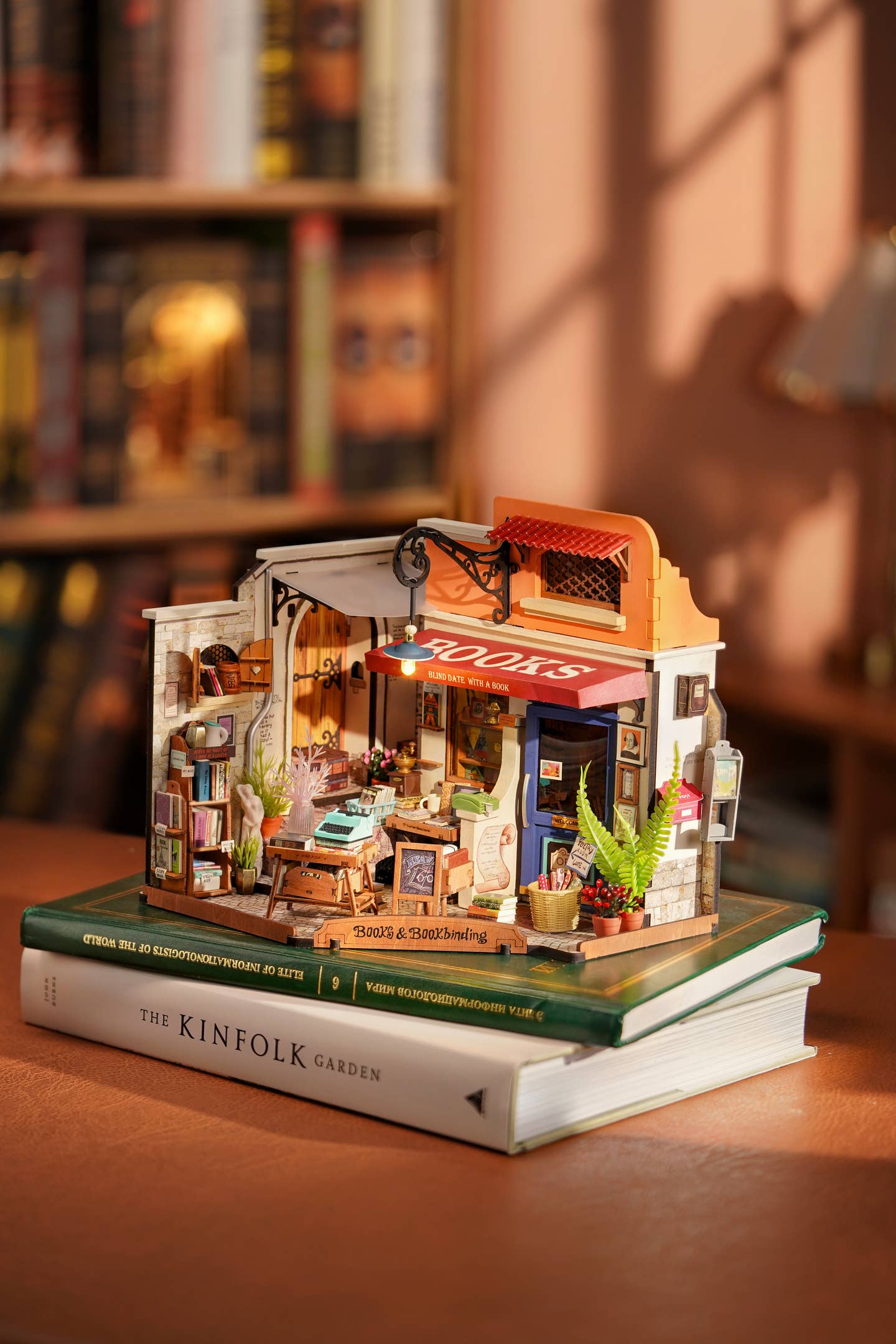 DIY Miniature House Kit: Corner Bookstore