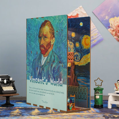 DIY Miniature House Book Nook Kit: Vincent's World