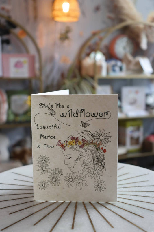 The Raven’s Edge Studio - Plantable Wildflower Seed Card: "She's Like a Wildflower"
