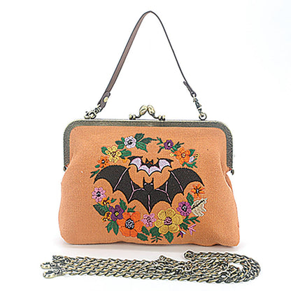 Floral Bat Kisslock Bag