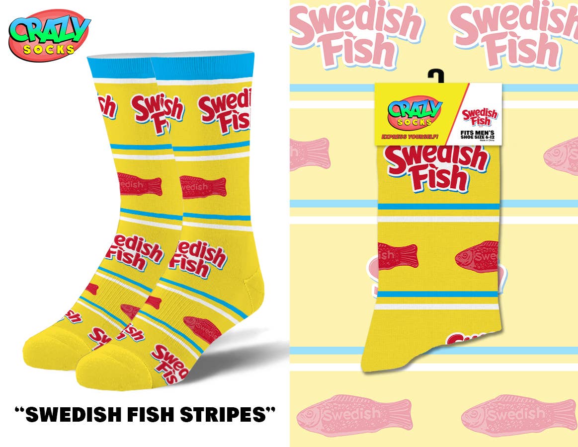Swedish Fish Stripes - Mens Crew Folded