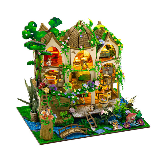 DIY Miniature House Kit: Birchwood Villa