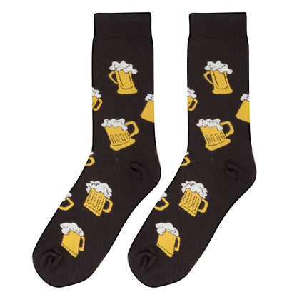 Crazy Socks - Mens Crew - Beer Mugs