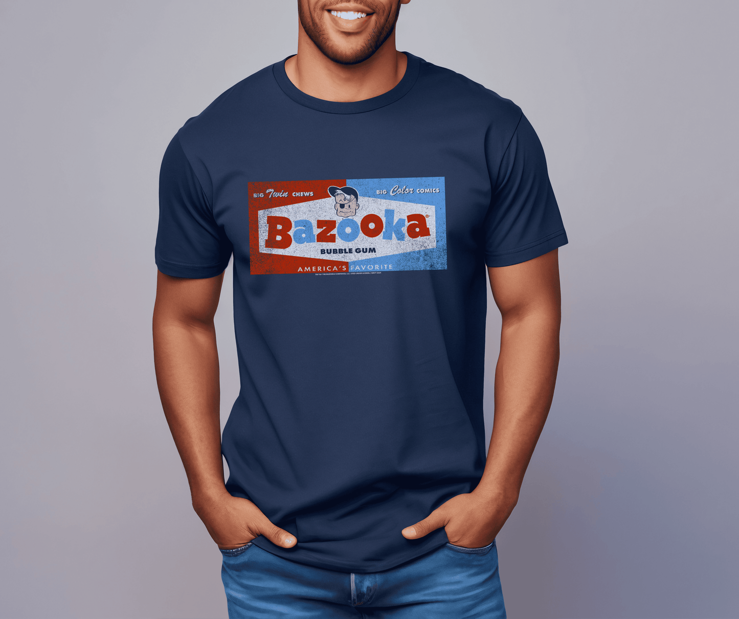 unisex bazooka big twin chews candy shirt styled casually nostalgic candy lover outfit