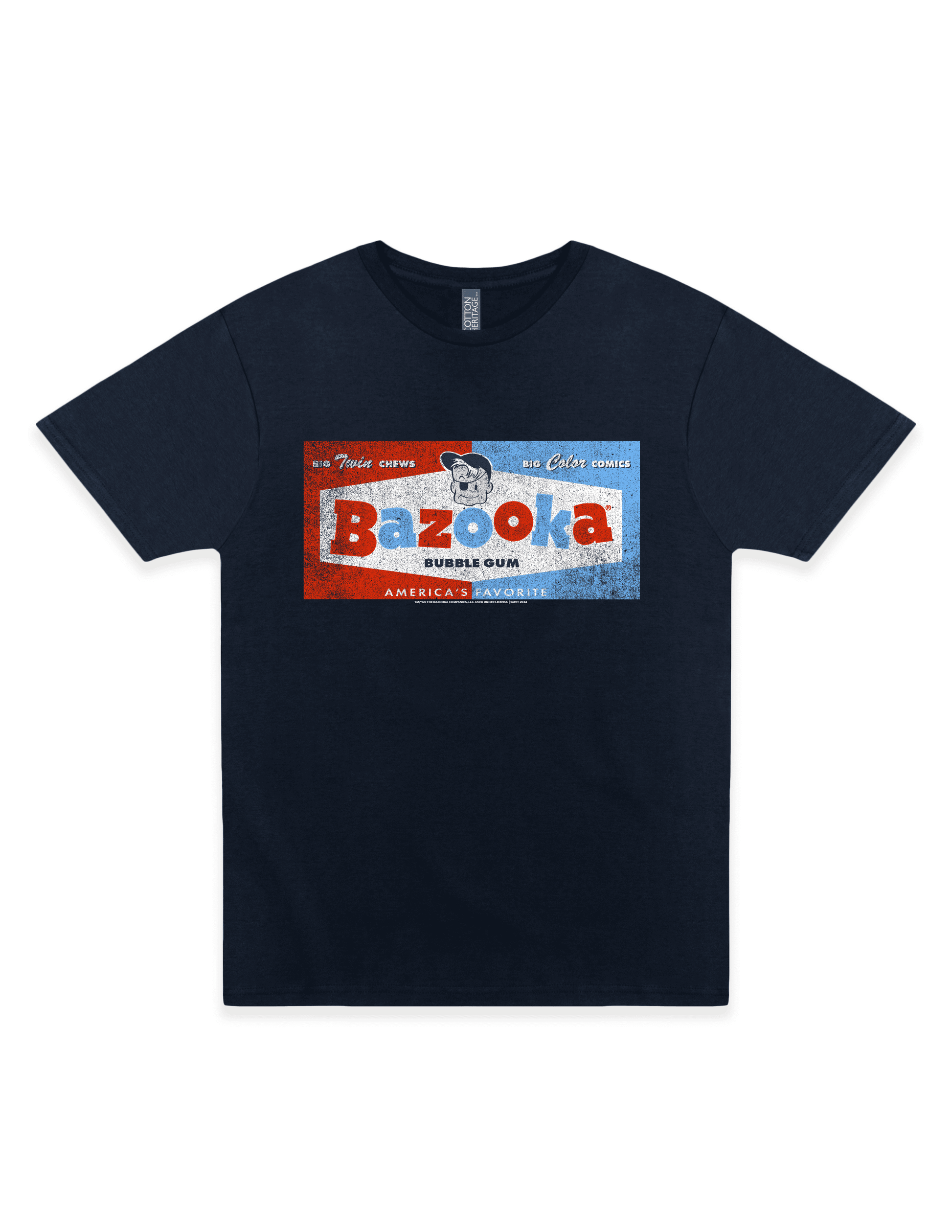 bazooka big twin chews graphic t shirt retro candy brand unisex nostalgia tee