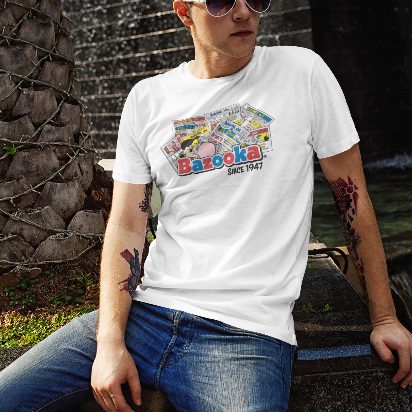 unisex bazooka joe bubble gum shirt styled casually nostalgic candy lover outfit