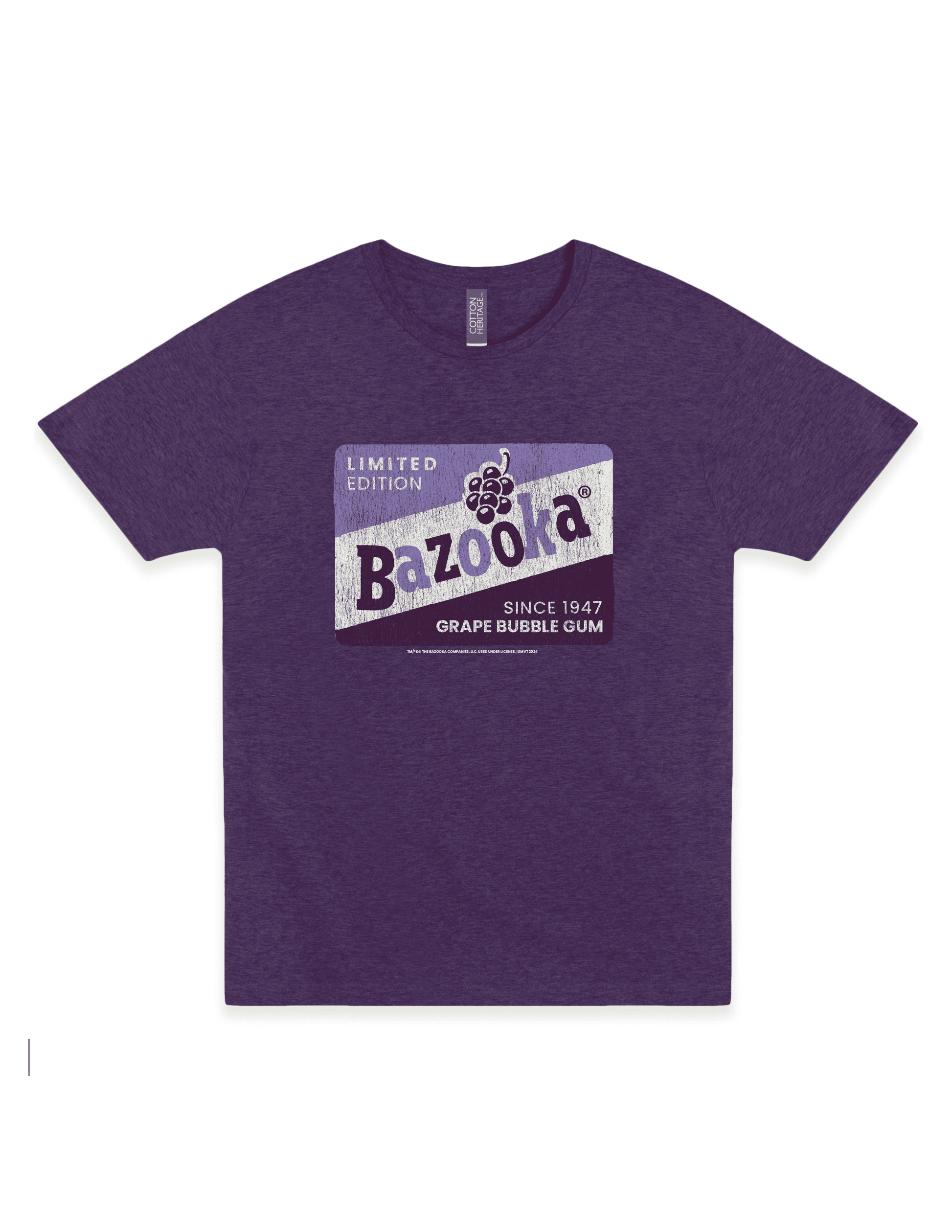 bazooka vintage grape bubble gum graphic t shirt retro candy brand unisex nostalgia tee