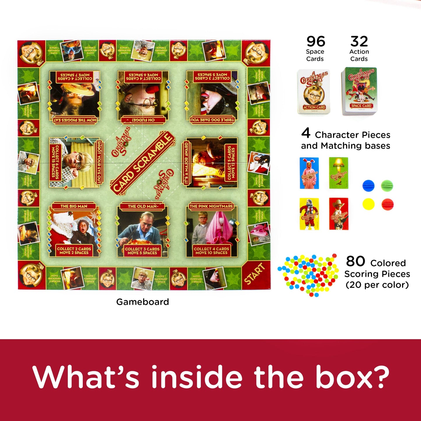 A Christmas Story Card Scramble Board Game