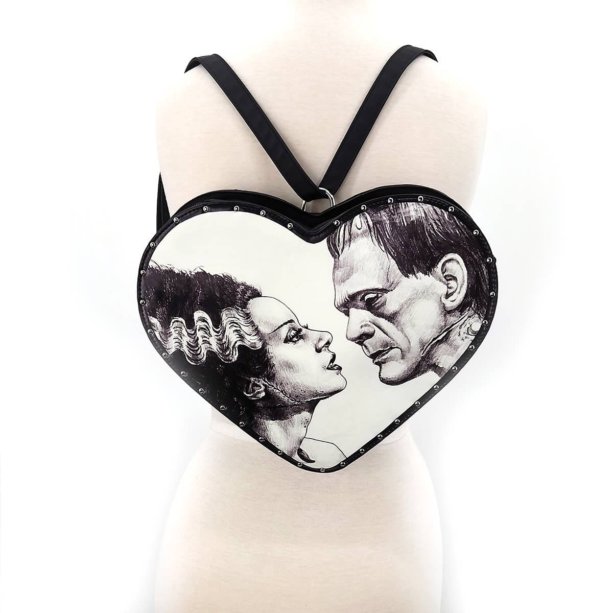 Glow in the Dark Heart Shape Frank with Bride Backpack