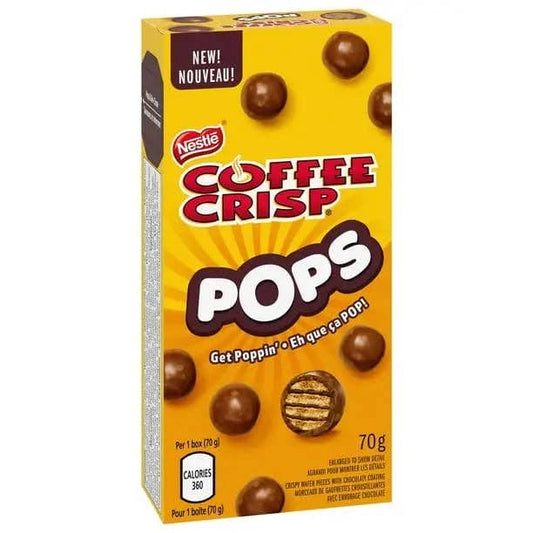 COFFEE CRISP POPS Chocolaty Snacks Carton 70g