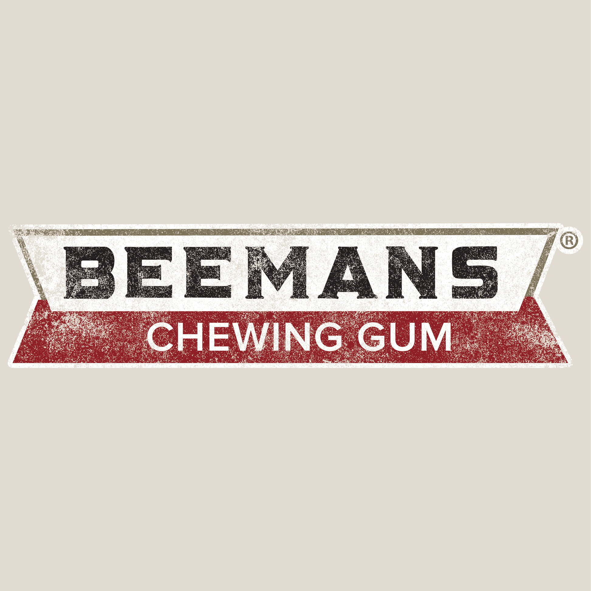 close up of beemans chewing gum step along mister vintage ad graphic