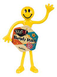 Neato! Smiley Bendy Man 5", Desktop or Dashboard Toy